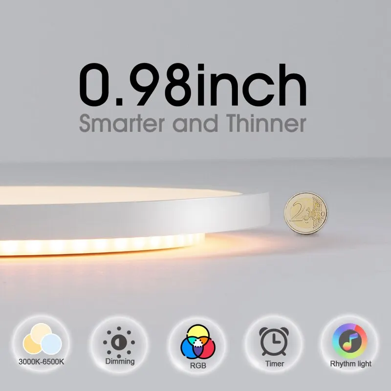 BENEWTON TUYA Ceiling Lamp Room Decor Led Light RGB APP Voice Control Alexa Google Smart Lamp For Home