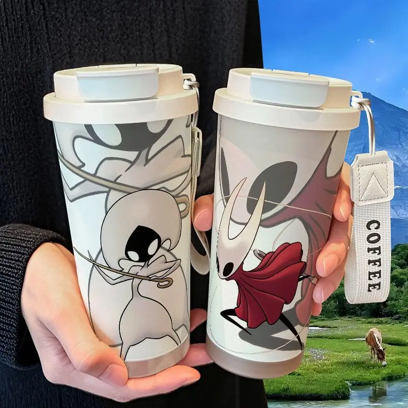 

New Hollow Knight: Silksong Game Hornet Thermos Cup Large Capacity with Straw Stainless Steel Water Bottle