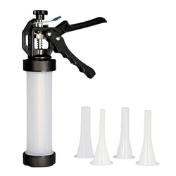 Stainless Steel Small Sausage Tool Fast Sausage Filling 1.5lbs with 5 Nozzles BBQ Kitchen Tool for Household Use Or Commercial