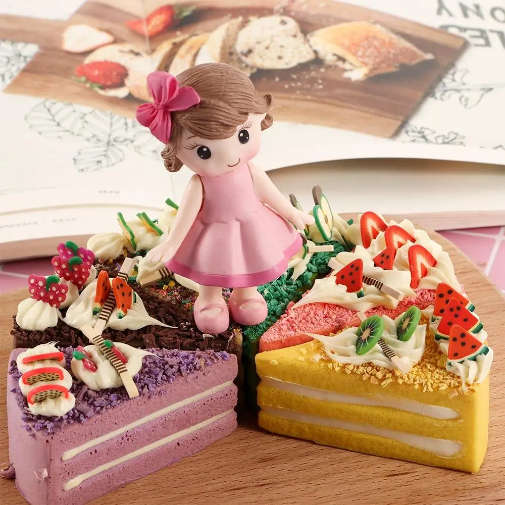 小さなプリンセスケーキデコレーションツール、ケーキトッパー、置物、装飾品、ハッピーピンク、ベビーシャワー、誕生日パーティー用品、ミニチュア