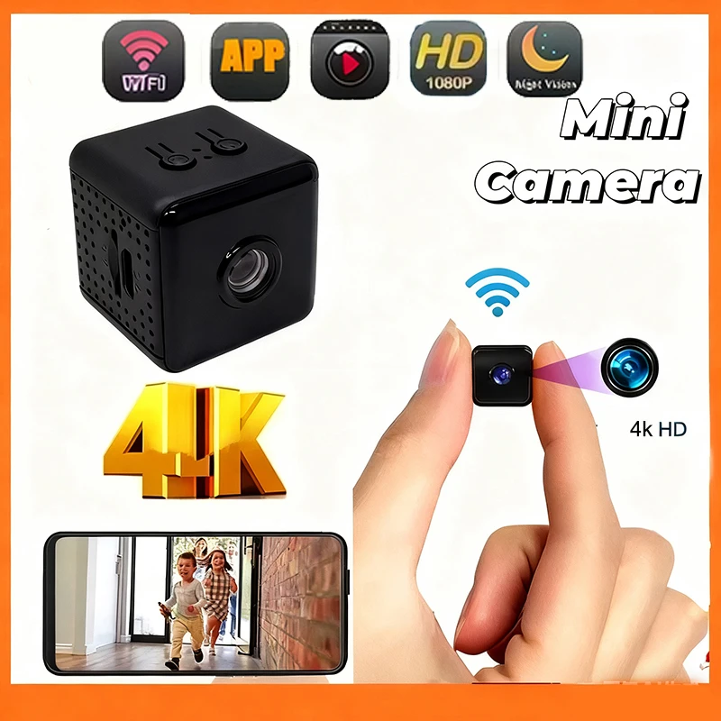 New 4K Mini Camera Home Small Wireless Wifi Camera Outdoor Upgrade Baby Pet Movement Detection Security Home Network Camera 2026
