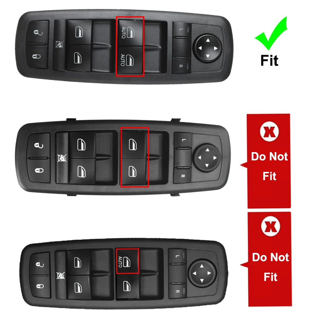 04602533AB For Chrysler Town & Country Dodge Grand Caravan Nitro Jeep Liberty 9 +3 Pins Front Left Driver Power Window Switch
