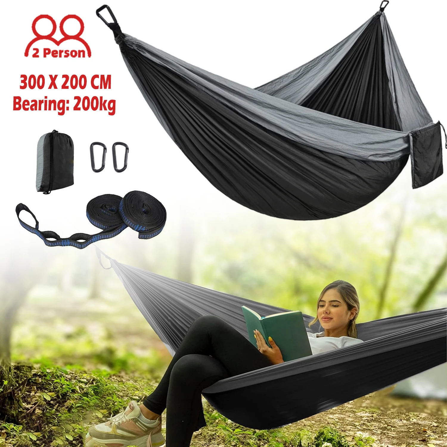 2024 Double Portable Water Hanging Ultralight Folding Tourist Hammocks Garden Swings Beach For Camping Women Leisure Hammocks