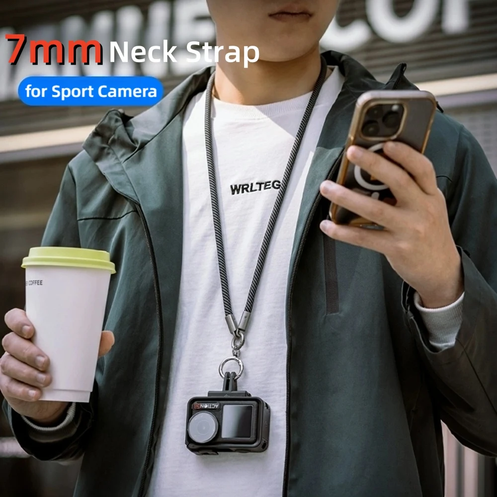 Neck Strap Quick Release Lanyard Hanging Rope Sling for DJI Action5pro/4/3 GoPro 13 Insta360 Ace Pro 2 Pocket 3/2 Sports Camera