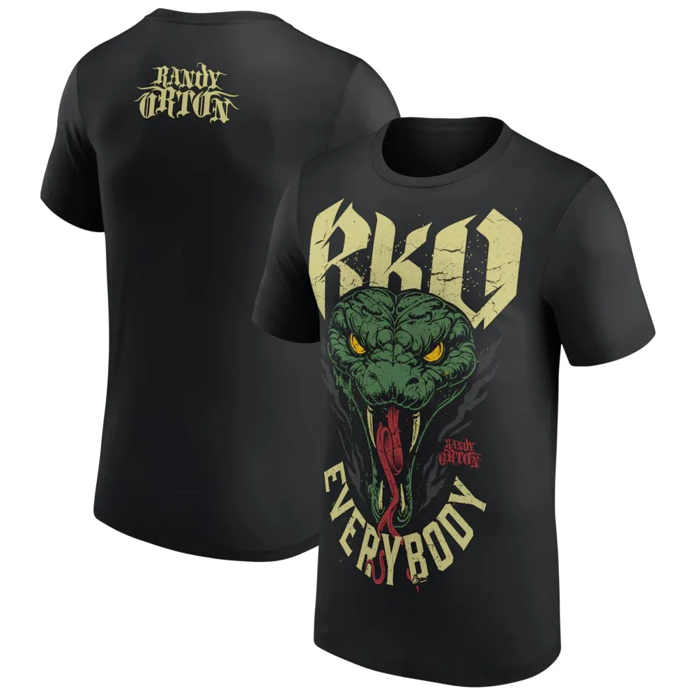 Men's Black Randy Orton RKO Everybody Viper T-Shirt 3D Printed Wrestling Quick Dry Short Sleeve Casual Plus Size T-Shirts 2026