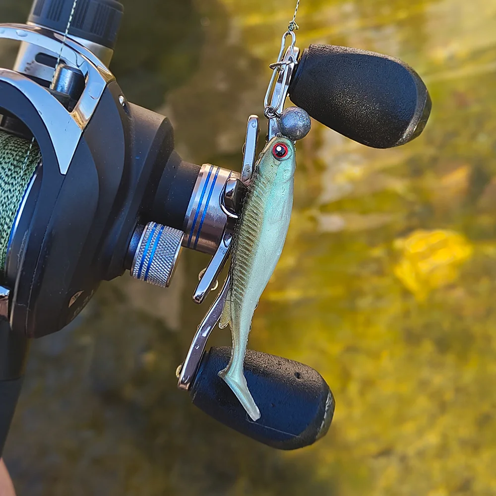 SUNMILE Swimbait con ojos 3D – Señuelo blando para lubina - imagen 5