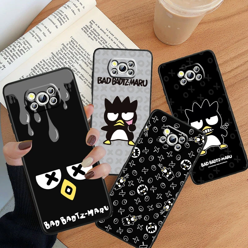 Funny BADBADTZ-MARU Comic For Xiaomi POCO F5 F4 F3 M6 M5 M4 X5 X4 X3 C65 Pro Soft Shockproof Black Phone Case