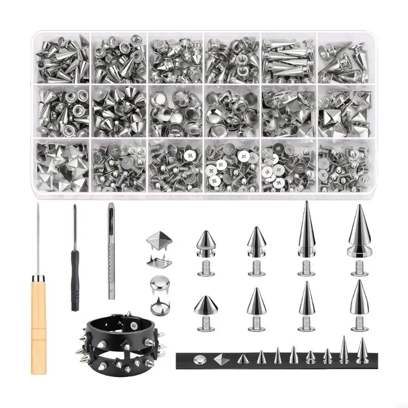 

Набор из 455 заклепок из сплава для энтузиастов, включающий 10 инструментов разного размера для ремонта сумок 87HA
