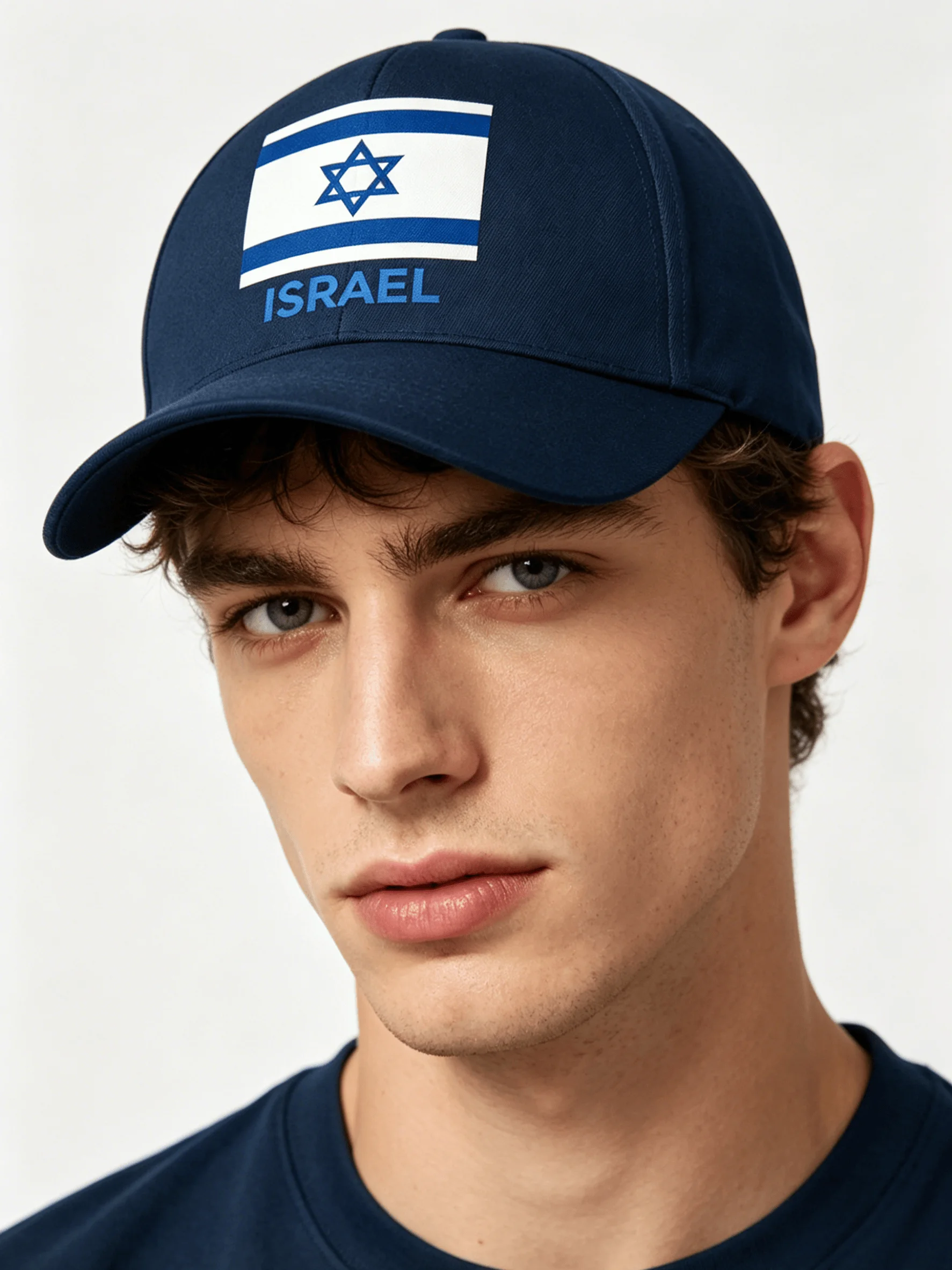 

Israel Country Flag Print Baseball Cap Israel Letter Graphic Football Fan Adjustable Outdoor Casual Snapback Headwear Gift