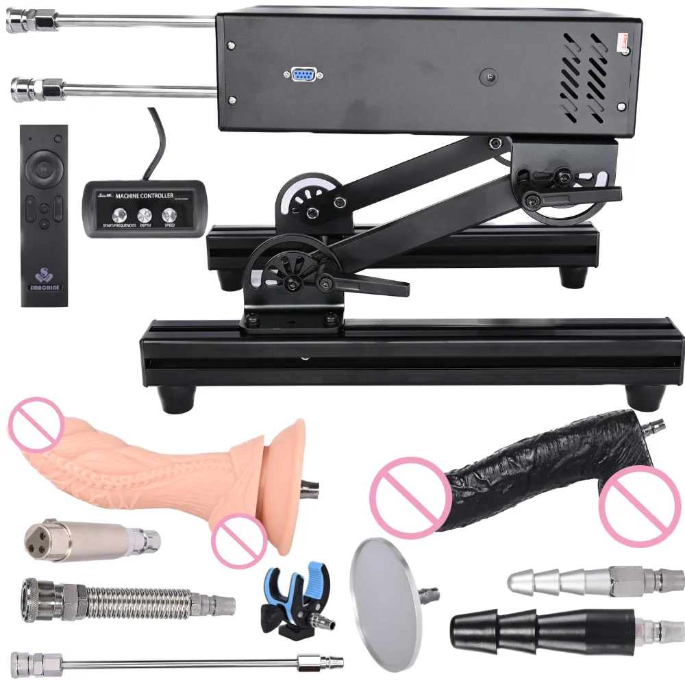 ROUGH BEAST 200w Stronge Sex Machine,Quite Remote Love Machine Vac-U-Lock Dildo Vibrator for Women and menstroke 1-15cm