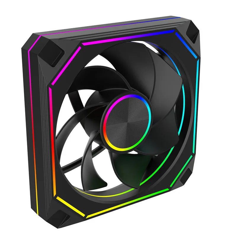 ICE Whale IW-12S Computer Case Fan 12cm ARGB 4Pin PWM Quiet Cooling Fan 12V Large Air Volume 56.36CFM Performance Fans 800-2000R
