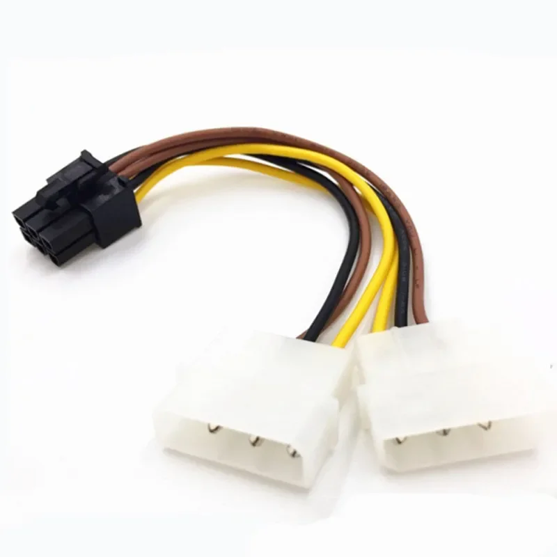 PCIe 비디오 카드 어댑터 케이블 커넥터 컴퓨터 액세서리, ATX IDE 몰렉스 파워 듀얼 4-6 핀 PCI 익스프레스, 15cm, 1PC 도매