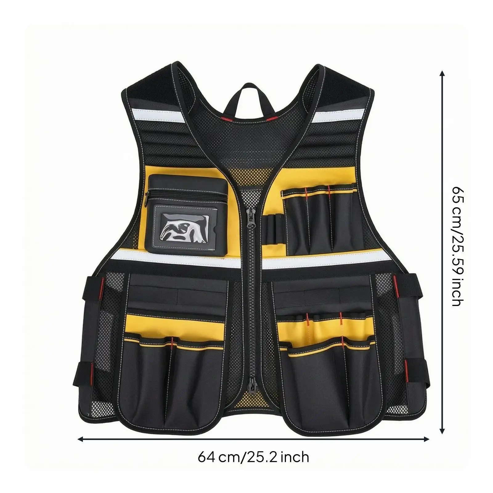 Lightweight Tool Vest with Many Pockets for Electrician Repair Work Adjustable Side Straps Padded Shoulders