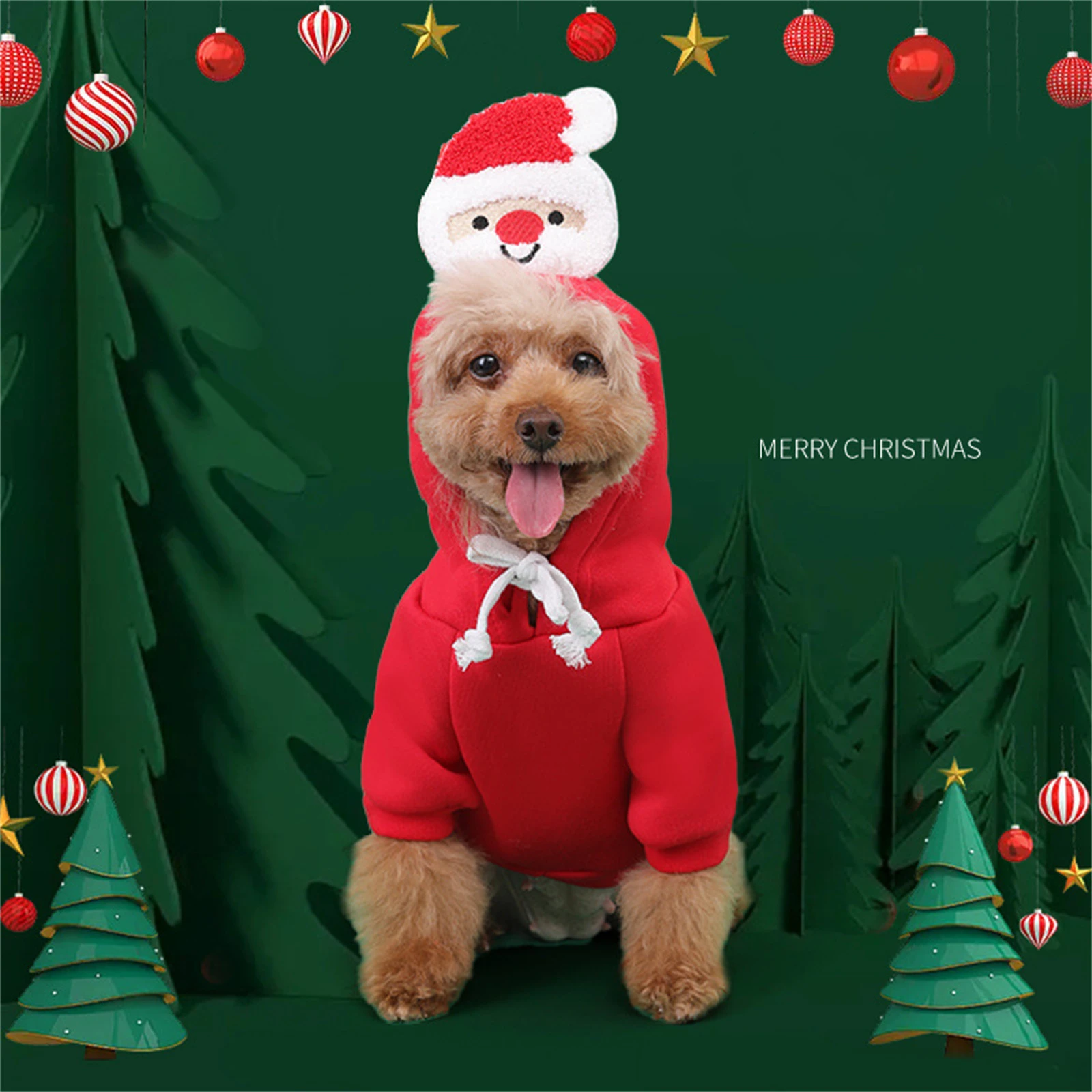 

Christmas Hoodies For Small And Medium Dogs Dog Clothes Pet Costume Warm Clothing Chihuahua New Year