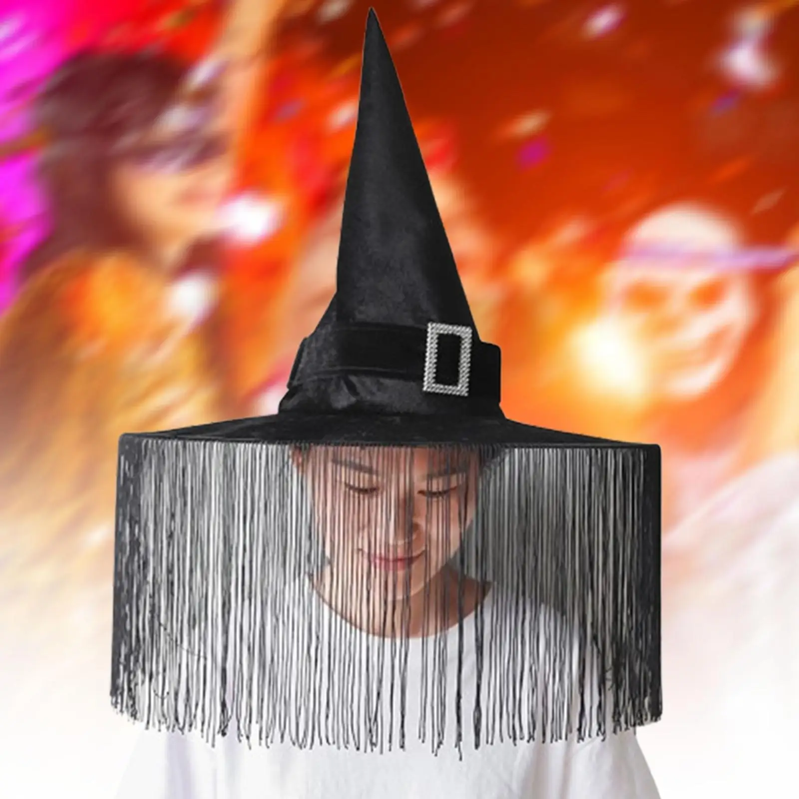 Halloween Heksenhoed Halloween Cosplay Heksen Cap voor Carnaval Cosplay Party