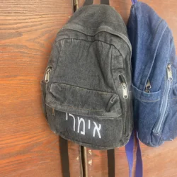 Vintage Denim Backpack Personalized Name Double Zipper Backpack Student Backpack Fashion Casual Travel Large Capacity Backpack