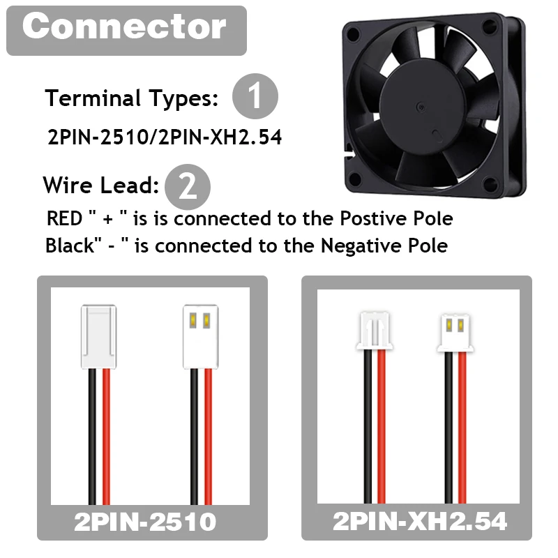 2 PCS DARUTIO 60x60x20mm 6020 12V 24V Dual Ball 3D Printer Cooler Fan 60mmx20mm Brushless Machine Equipment DC Motor Cooling Fan