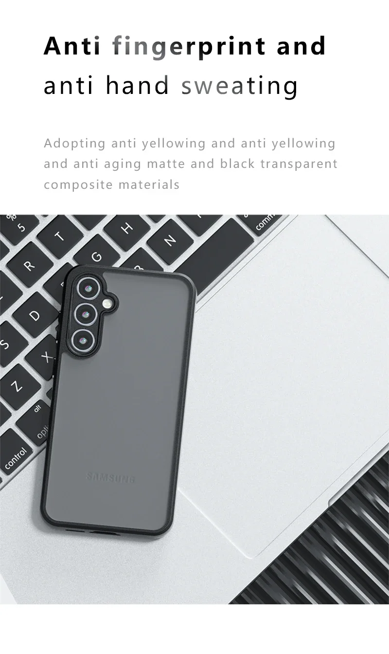 For Samsung Galaxy A55 A54 A34 A35 A24 A25 A15 A14 5G 4G S22 S23 S24 Ultra Plus FE Z Fold 4 5 Case Matte Skin Transparent Cover