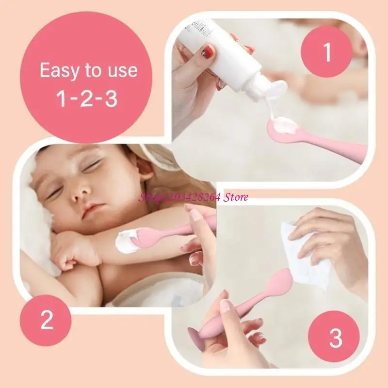 

Soft Silicone Diaper Cream Spatula Portable Butt Care Handheld Scraping Spoon