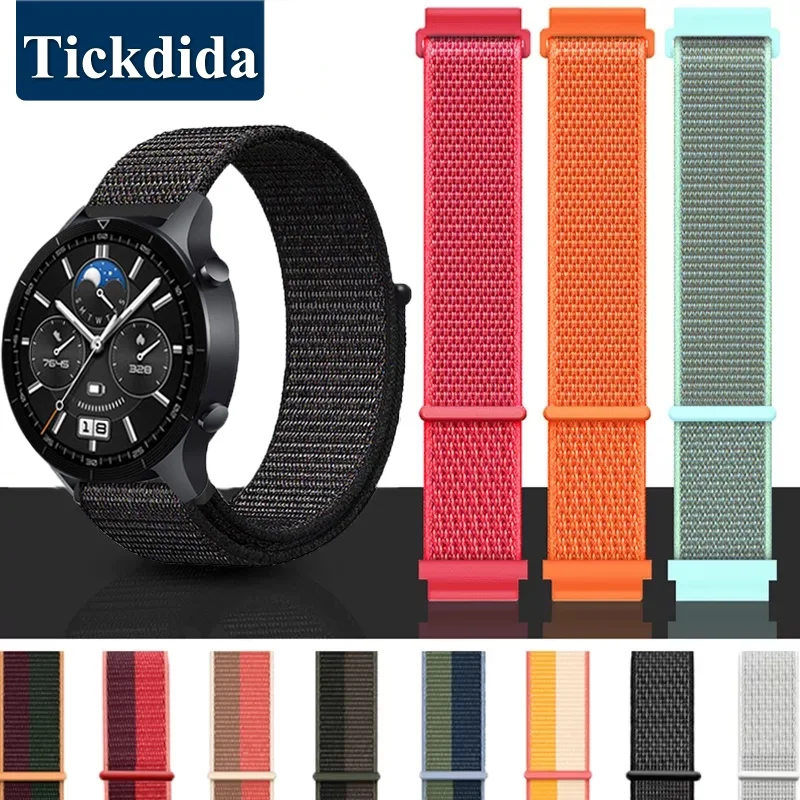 

Nylon Loop Strap for Huawei Watch GT 3 2 46mm GT3 GT2 Pro Watchband 20mm 22mm for Samsung Watch 5/4 Band