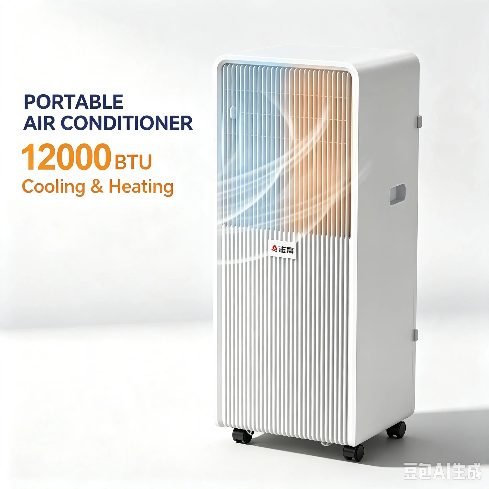 9000BTU /12000BTU Portable Air Conditioner Cool & Heat Mobile AC Unit With Window Installation Kit For Home Cooling