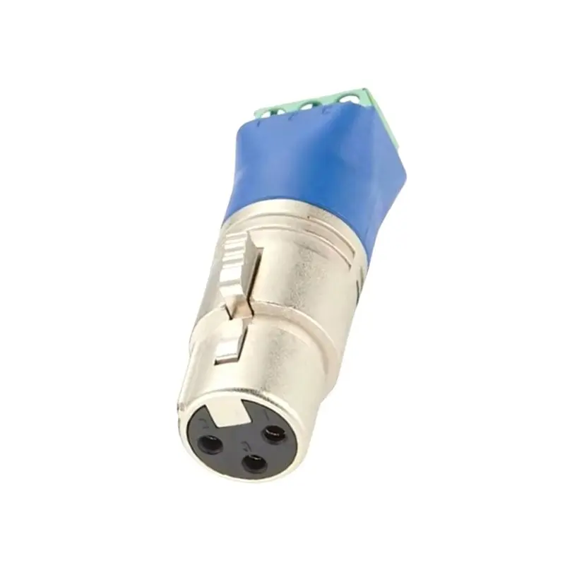 FULL-2X 3-Pin Male XLR To Screw Terminal Adapter Solderless XLR Terminal Block Microphone Audio Connector For DMX512