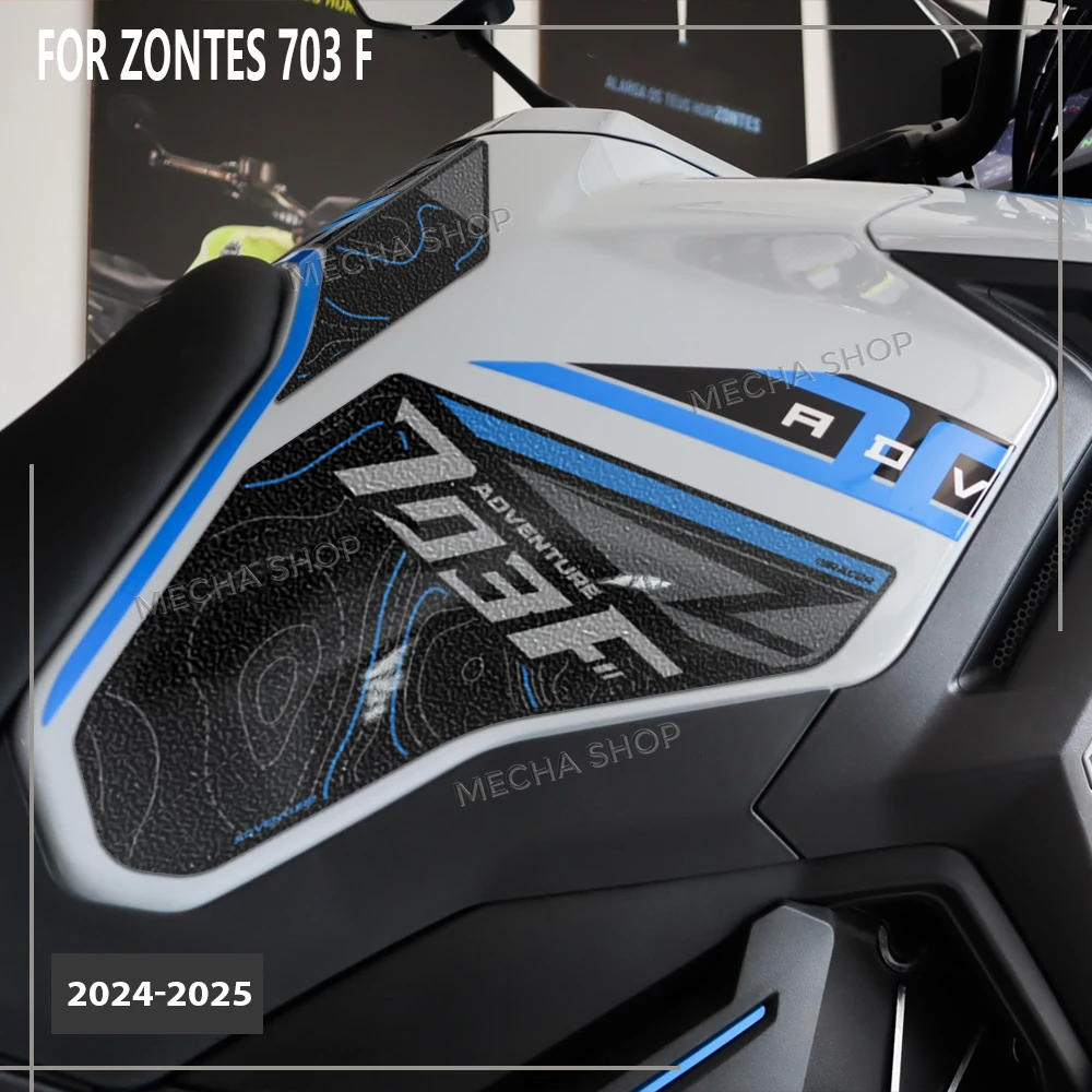 

For ZONTES 703F 703 F 2025- Motorcycle Anti Slip Fuel Oil Tank Pad Side Knee Grip Decal Protector Sticker Pad
