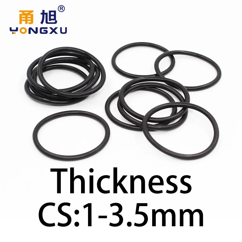 O-ring thickness 1/3.5mm CS NBR Nitrile sealing temperature resistant gasket rubber ring complete in specifications.-.