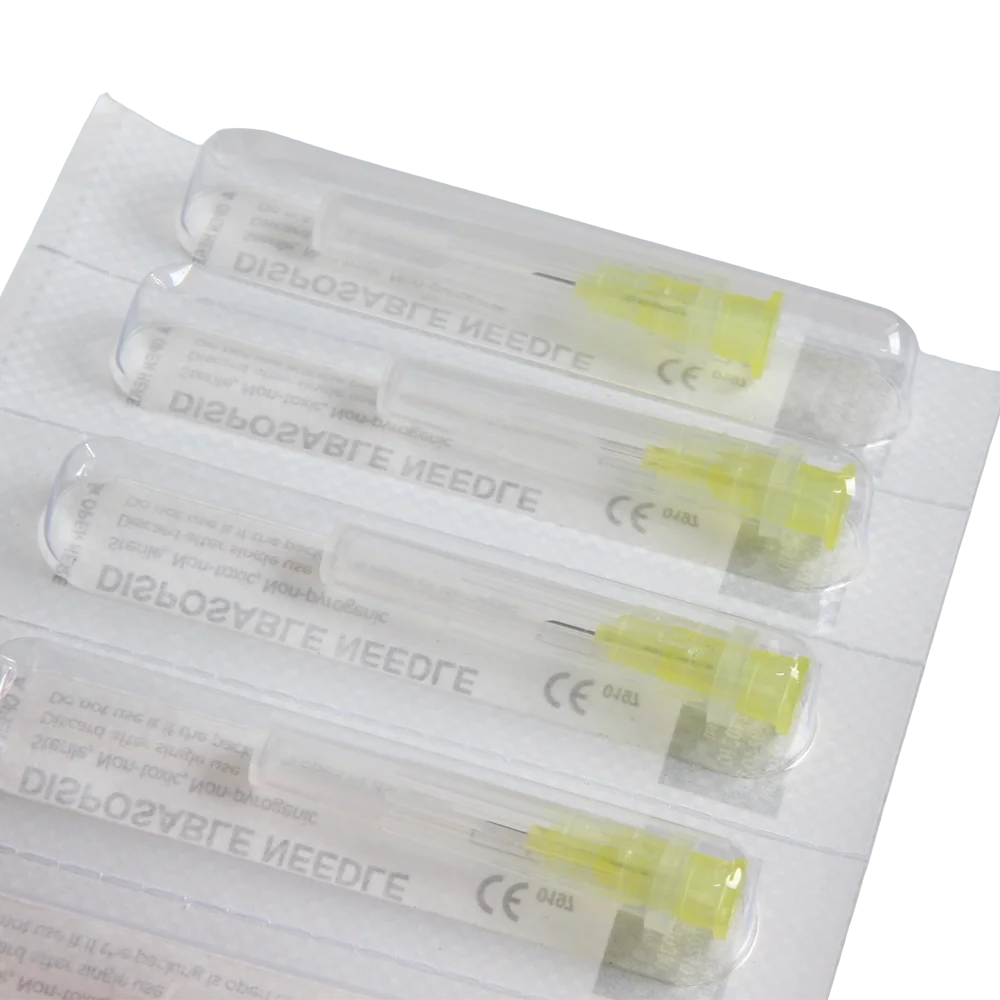 

100PCS/box Disposable painless needle 30G 4/6/13MM Injection glue Clear Tip