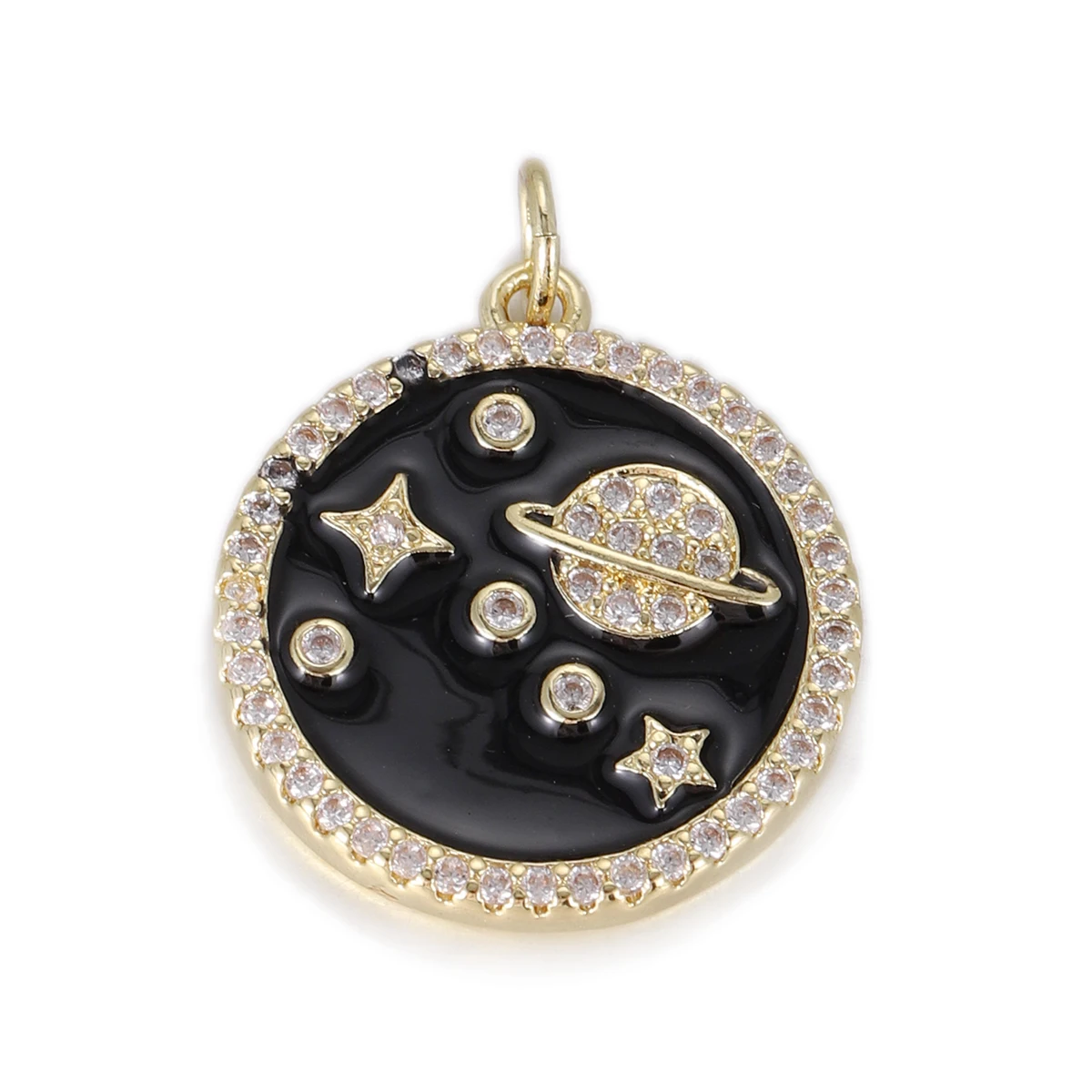 Fashion Evil Eye Enamle Pave CZ Planet Rocket Charms for Jewelry Making Supplies Diy Bracelet Necklace Earrings New