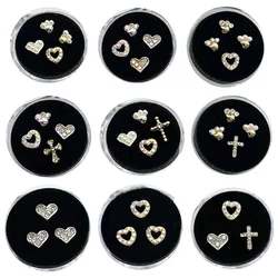 3 pcs/Box Dental Tooth Gems Acrylic Teeth Jewelry Ornaments Heart-shaped Tooth Beauty Diamond Oral Decorations Teeth Decoration