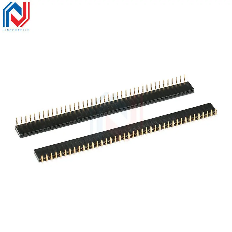 1x40P 2x40Pin 2.54mm Spacing right angle 90 degrees single/Double row female socket header rectangular connector receptacle