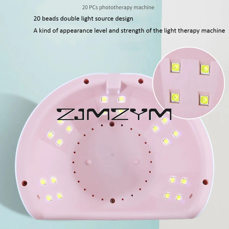 48W LED UV Nail Lamp Therapy Machine LED Automatic Induction Nail Grease Glue Baking Light