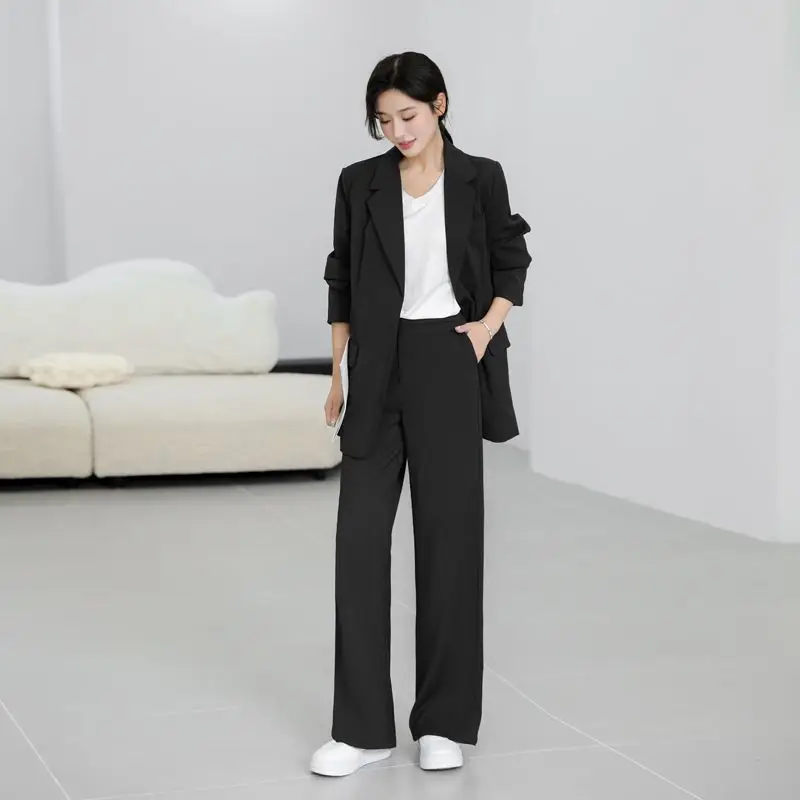 

Women'S Cropped Coat New In External Clothes Crop Blazer Woman Top Work Fall Striped Pocket Decoration Double Oversize Student