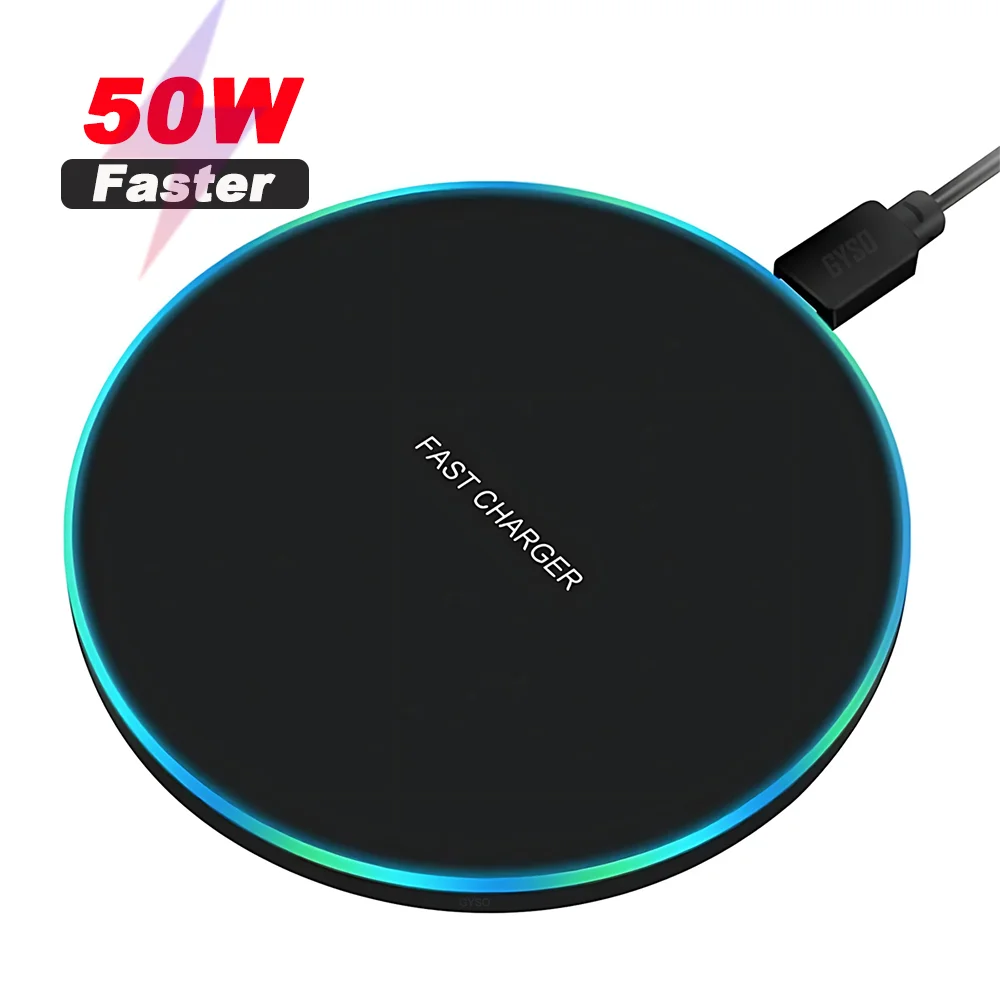 Wireless Charger Pad For iPhone 15 Pro Max 8 11 12 13 14 Plus Samsung Xiaomi Type C Phone Induction Fast Charging Dock Station