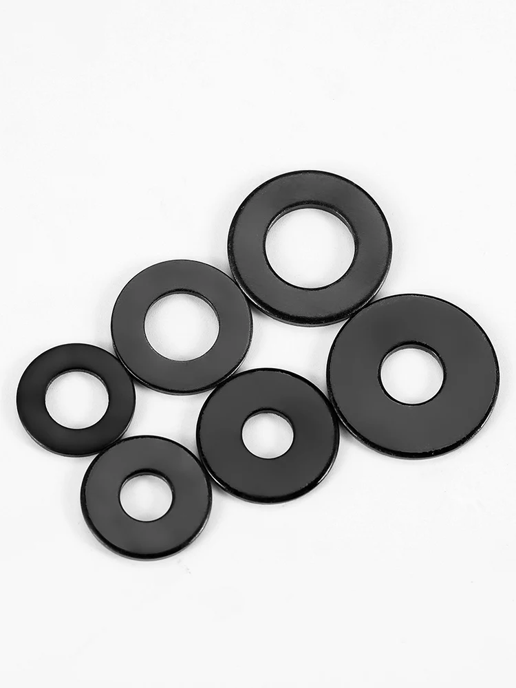 Grade 8.8 Steel Black Flat Washer Large Size Oversize Big Wider Plain Gasket M2M2.5M3M4M5M6M8M10M12M14M16M18M20M22M24M27M30
