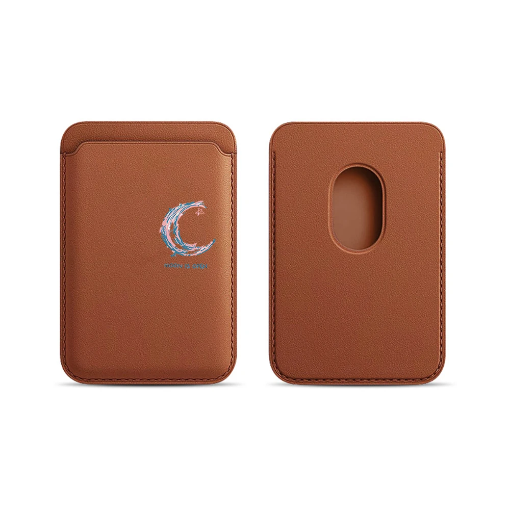 Minimalistisches Kunst-Mond-Leder-Kartenetui, Telefonkartenhalter für Magnetische Hülle, Geeignet für alle iPhone Magsafe Karten-Handyrückseiten-Taschen – Detail 19