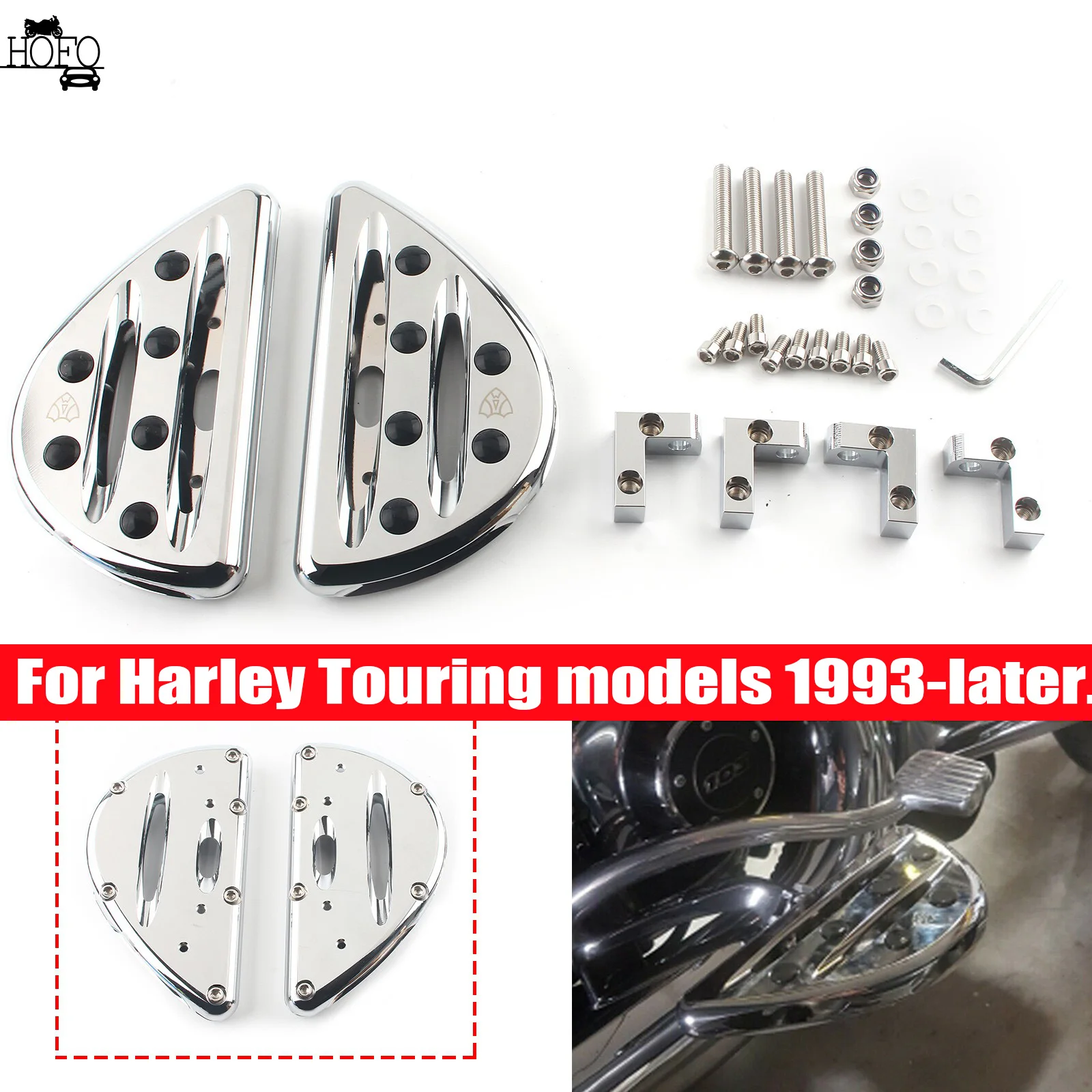 Passenger Floorboards Floor Boards Foot Pegs For Harley Electra Road Tour Glide