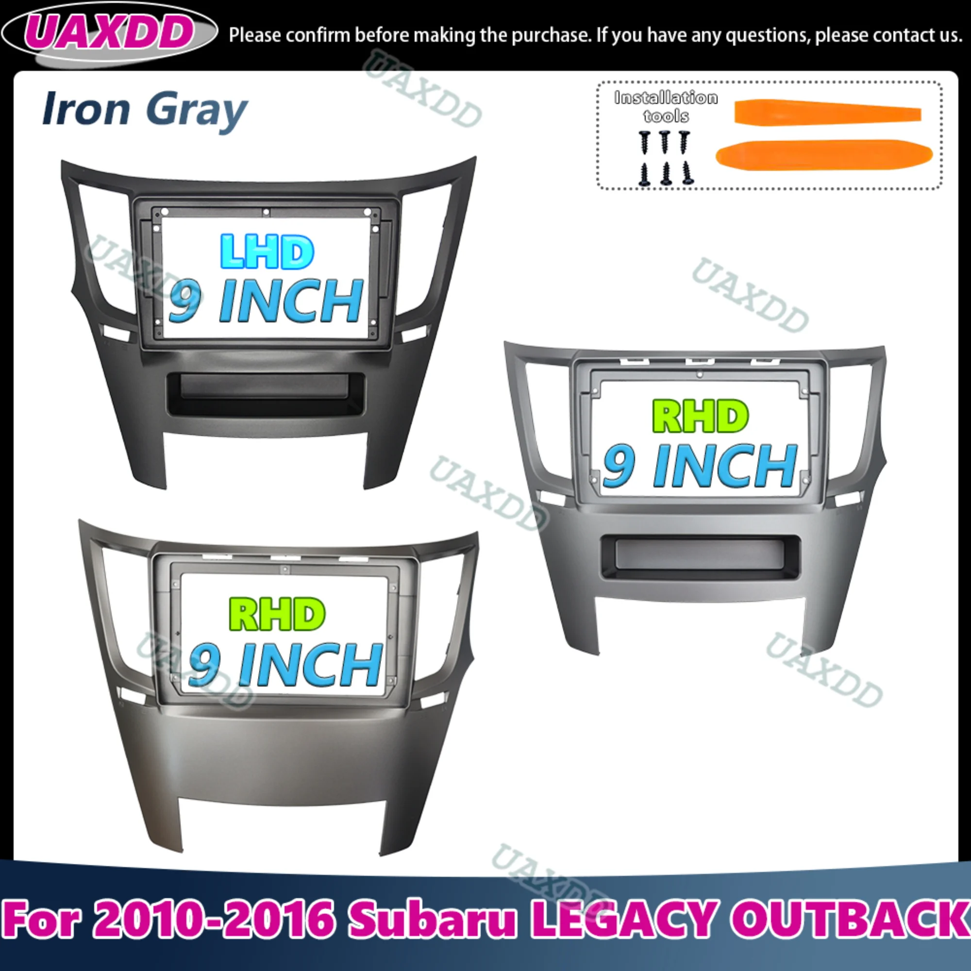 

For Subaru Legacy Outback 2010-2016 9INCH 2 Din Car Fascia Dash Frame Kit panel plastic accessories Automotive center console CD