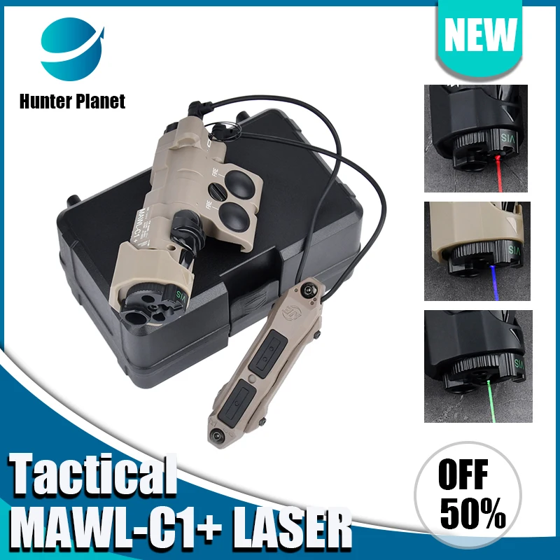 WADSN New Upgraded MAWL-C1 red green blue dot IR Laser airsoft accessoires  Nylon plastic tactical hunting equipment Weapon Ligh