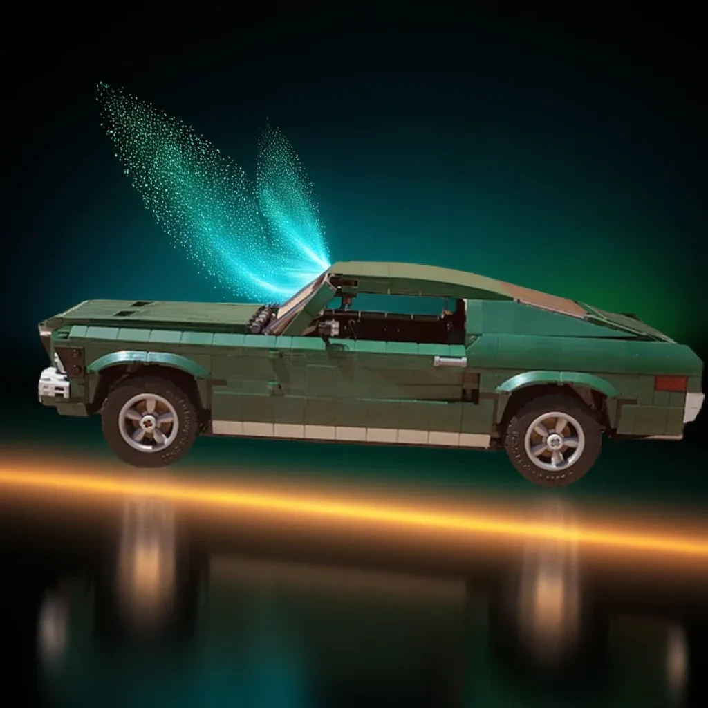 1400 قطعة MOC BULLITT Mustanger لتقوم بها بنفسك Bullitt Edition التعليم نموذج اللبنات عيد ميلاد اللعب هدية