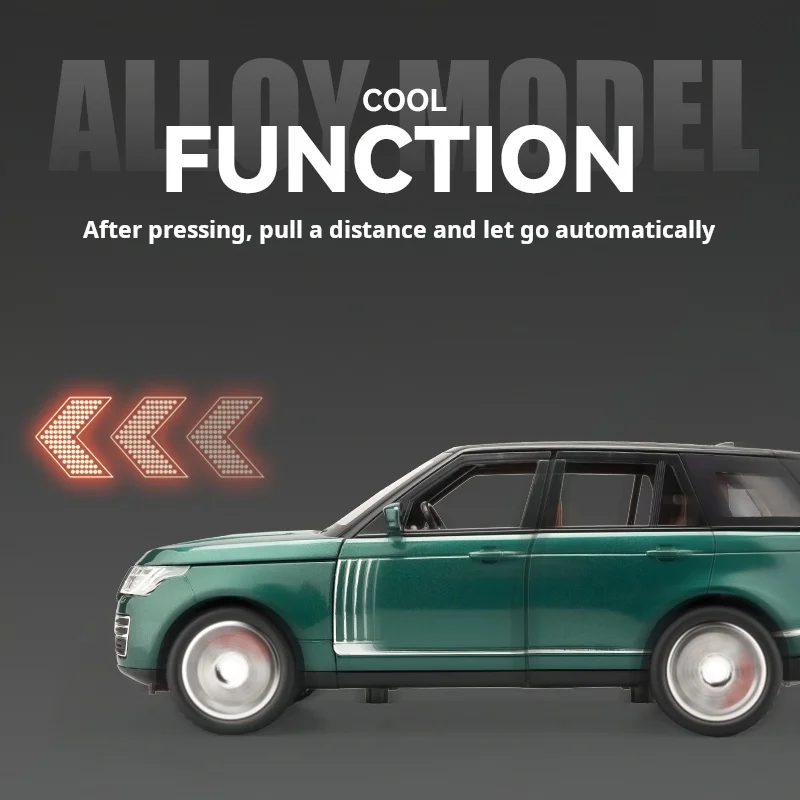 LICENIDO 1:24 Land Rover Range SV2022 aleación Diecast juguetes coche modelo de precisión sonido luz tirar hacia atrás chico colección de regalos de cumpleaños