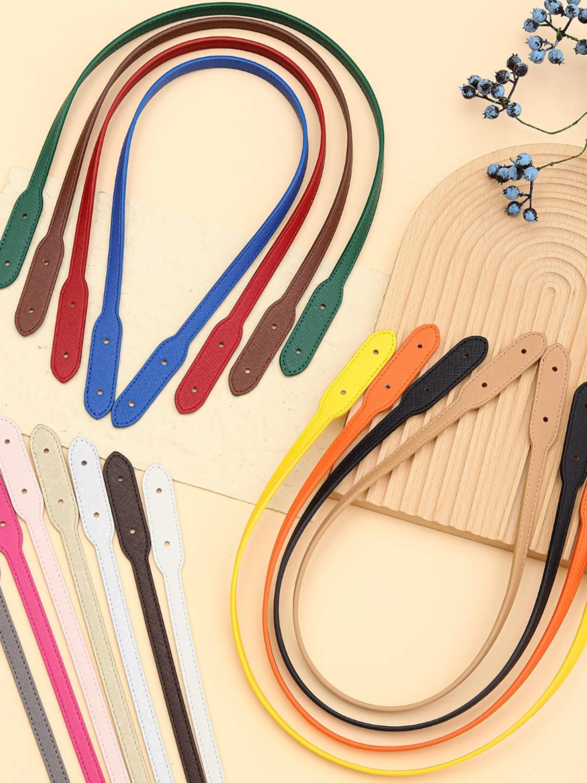 

Handmade oulder Bag Strap f PU Crossbody Wristlet DIY Rivet Accory Handheld Crossbody Strap Handbag Hardware Bule