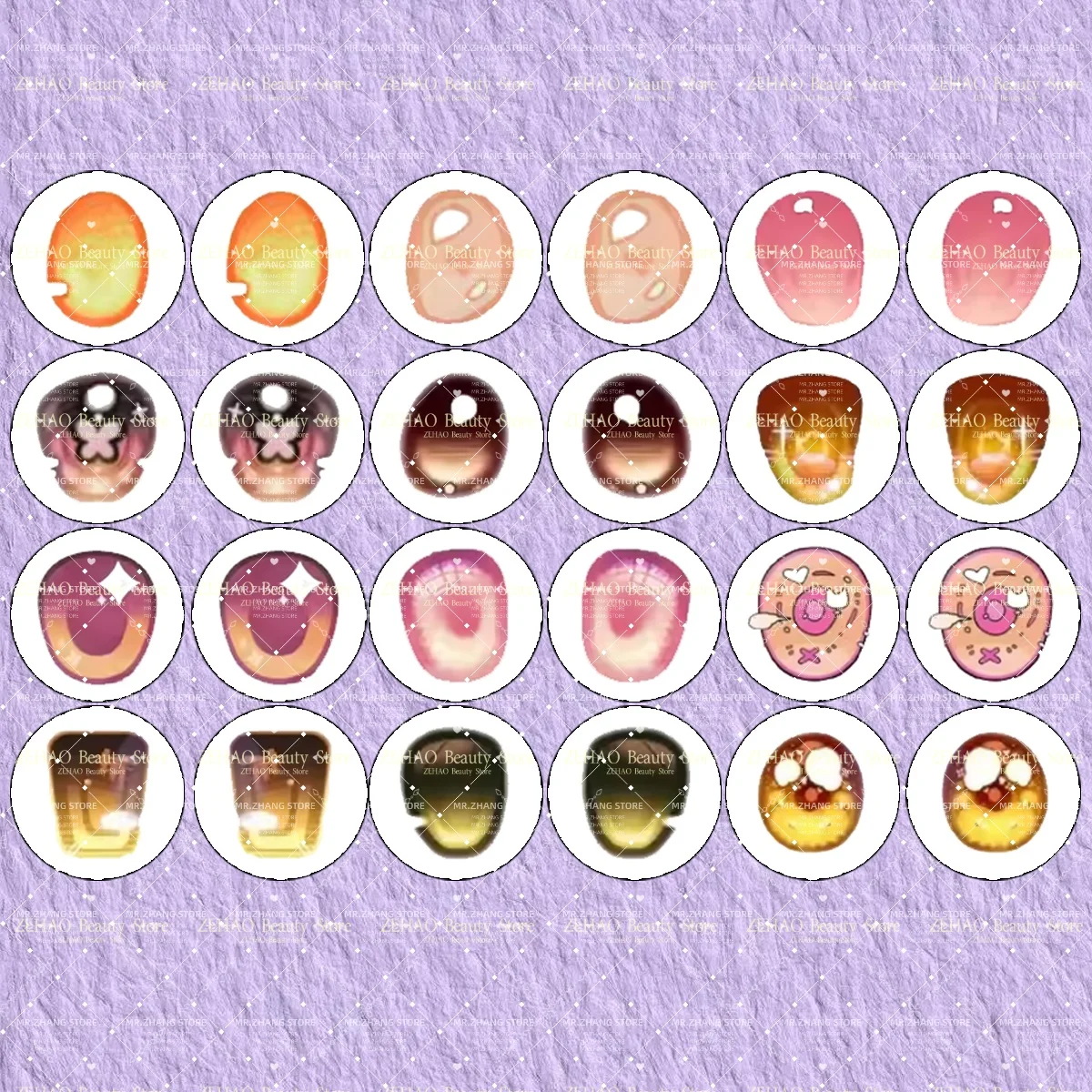12PCS Glass Cabochon 10MM-40MM Orange Yellow Color Tone Glass Eyes Doll BJD DOLL DIY Handmade Accessories JD020