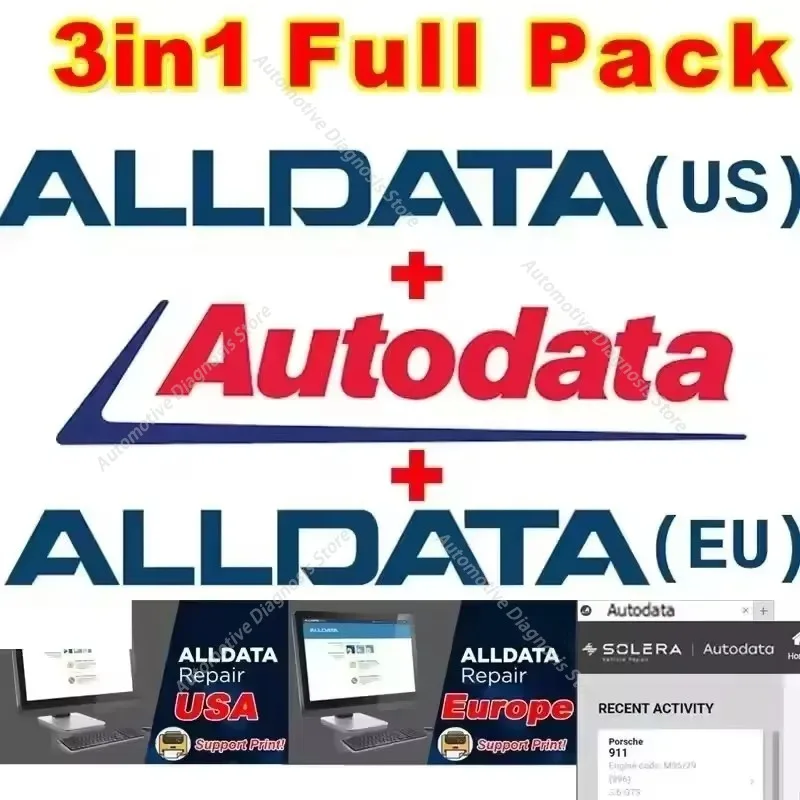 Newest AllData 10.53 Software + Mitchell L On Demand 5 Auto Repair AllData Software All Data Car Software with Wiring Diagram