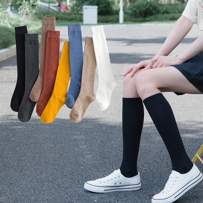 1 Paar Damen-Kniestrümpfe für Mädchen, gestrickte Schuluniform-Socken, nahtlose Zehenpartie, Overknee-Socken für Mädchen, Jungen, Kinder