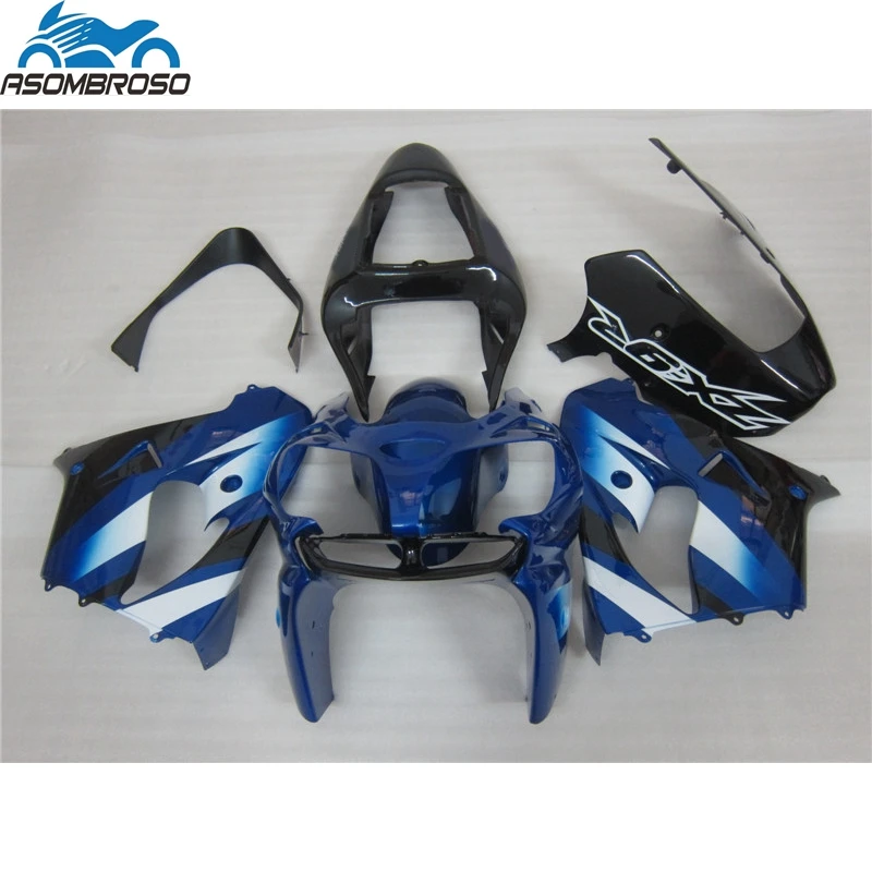 

Спортивная гоночная литьевая форма, детали кузова для Kawasaki Ninja ZX9R, комплект обтекателей 2002-2003, синий, черный, комплект обтекателей zx9r 02 03 JD54