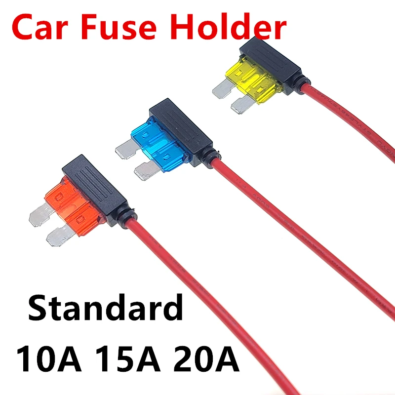 12V 10A 15A 20A Car Fuse Holder Add-a-circuit TAP Adapter Standard ATM APM Blade Medium Simple Safety Device Fuse Extension Cord