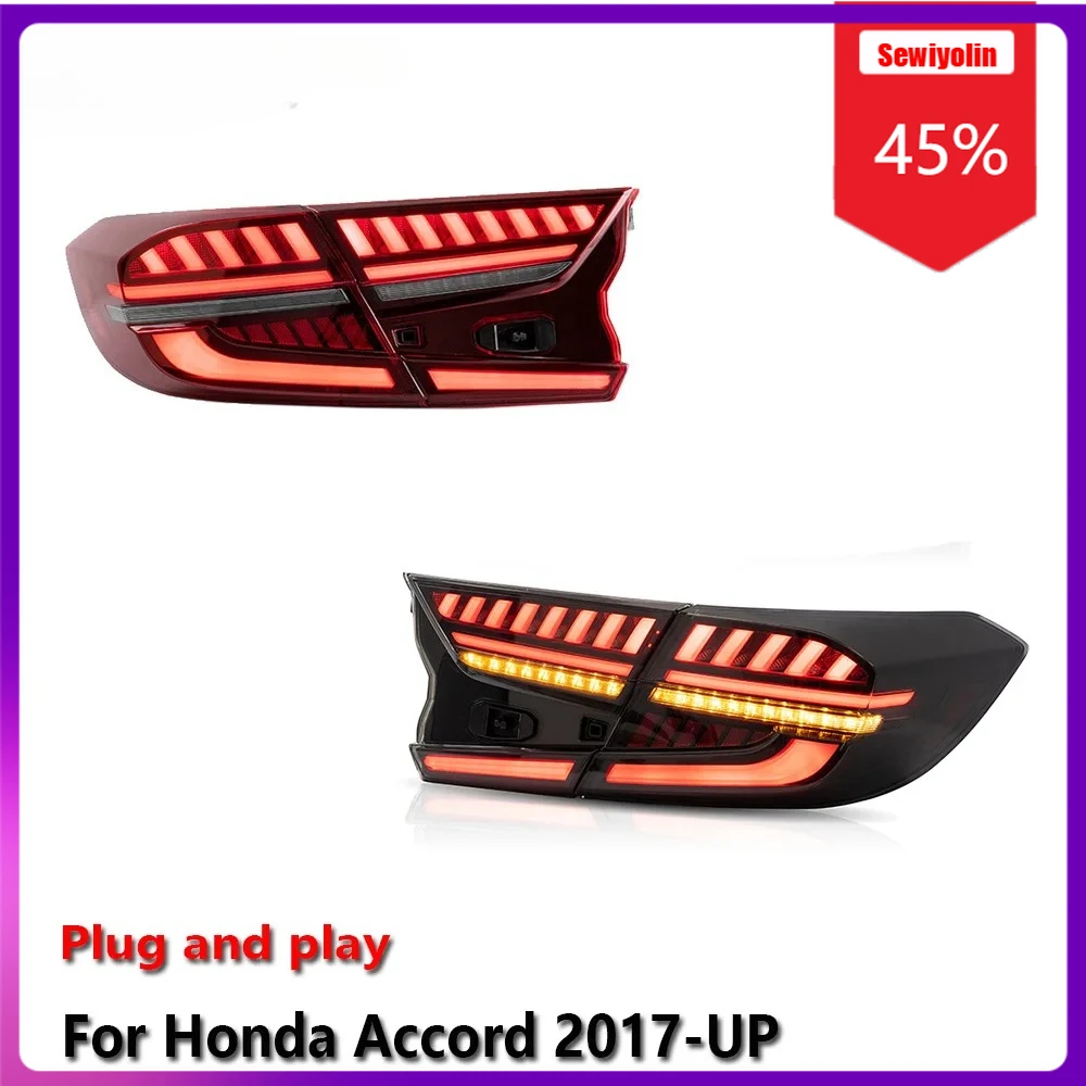 

Автомобильные светодиодные лампы Sewiyolin в сборе для HONDA Accord 2017-UP, авто противотуманные DRL, стоп-сигнал, указатель поворота