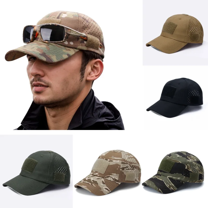 

Baseball Cap Men Camouflage Sunscreen Hat Outdoor Sports Hunting Hiking Camping Beach Fishing Breathable Hat Sun Hat